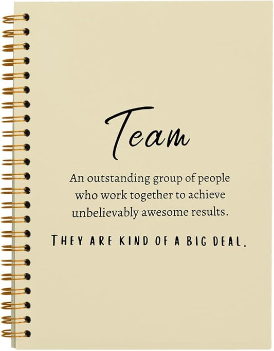 hold fizz Beige Meeting Notebook for Work, Employee Appreciation Gifts, Team Gifts for Employees, Journals for Writing, Thank You Gifts for Women Men Leader Boss Manager Mentor Coworkers, 5.5"x8.3"