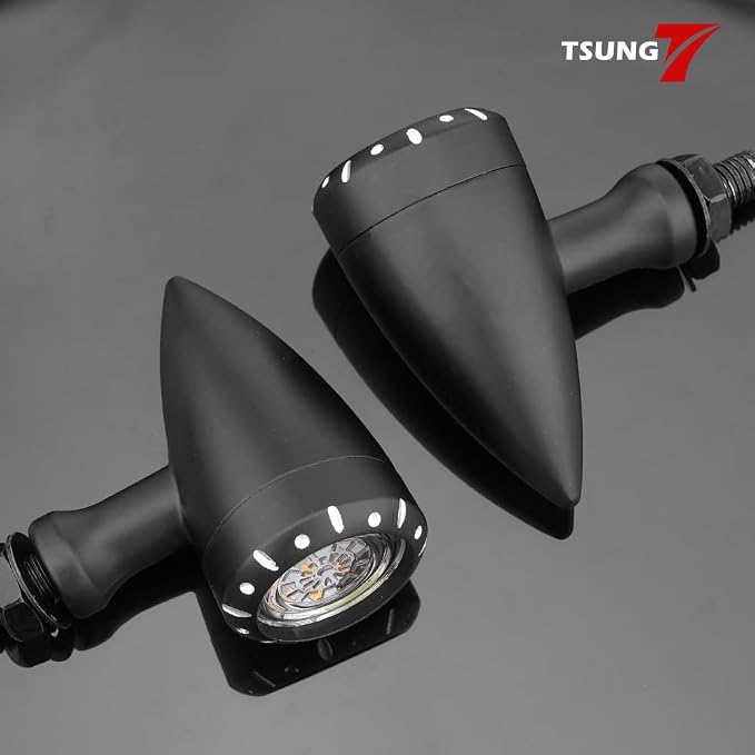 TSUNG 2PCS Motorcycle Rear Turn Signals LED Bullet SMD Blinkers Brake Tail - Image 7