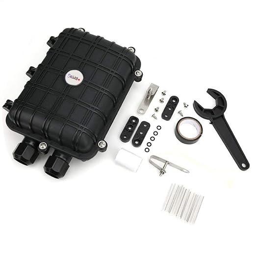 Outdoor Rated Fiber Optic Splice Enclosure | Waterproof | Black Stainless Steel - Image 3
