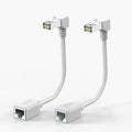 2Pack 90 Degree CAT6 Ethernet Extension Cable White Short Cat 6 Cable Extender by JUXINICE
