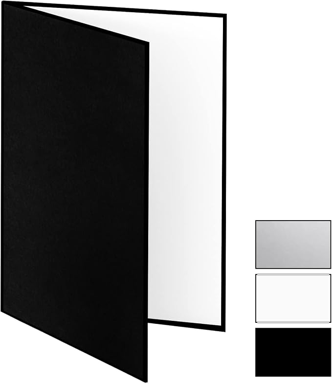 2PCS 3 in 1 12"x8" Photography Light Reflector Cardboard, A4 Paper Folding - Image 2