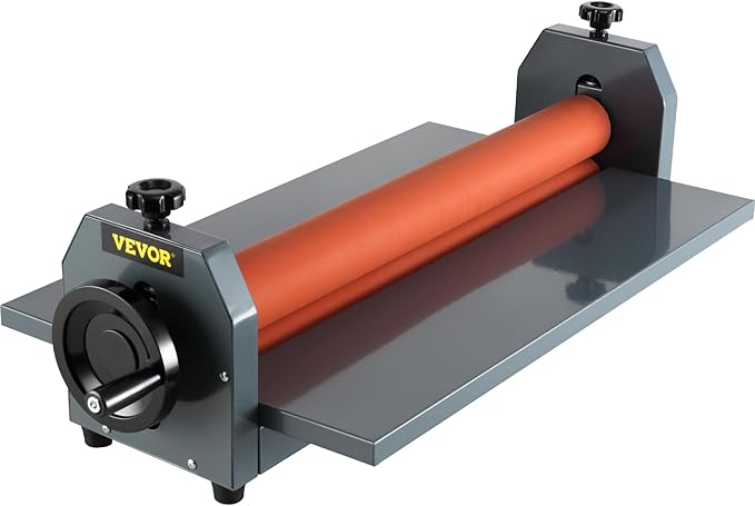 VEVOR 29.5 Inch Cold Laminator Machine 10mm Manual Vinyl Photo Film Cold laminator Hand Crank Pressure Cold Roll laminator(29.5 Inch)