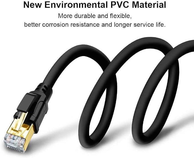 Yauhody CAT8 Ethernet Cable 10 ft, 2 Pack High Speed 40Gbps 2000MHz SFTP - Image 6