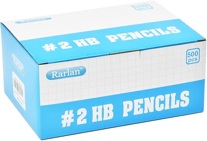 Wood-Cased #2 HB Pencils, Pre-sharpened, 500 Count Bulk Pack