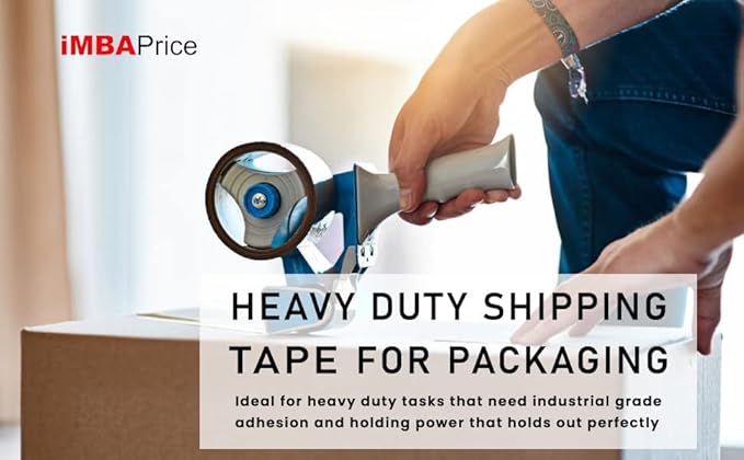 iMBAPrice - Brown/Tan Color Packaging Shipping Tape, 3-inches x 110 YDS, (Pack of 24)