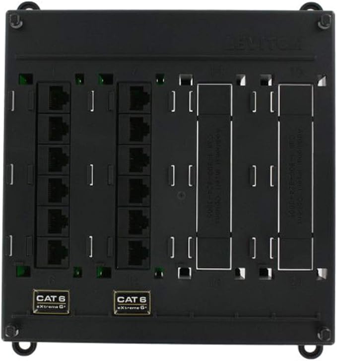 Leviton Twist and Mount Patch Panel, 12 CAT 6 Ports by Leviton