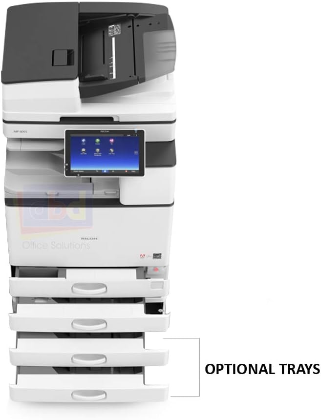 Refurbished Ricoh Aficio MP 5055 Tabloid/Ledger-Size Monochrome Laser Multifunction Copier - 50ppm, Copy, Print, Scan, Auto Duplex, Network, 1200x1200 dpi, 2 Trays, Stand