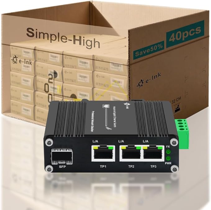 40pcs Throncom Industrial Gigabit 3 Ports Ethernet Fiber Switch Sold by Case by WelcometotheThroncom