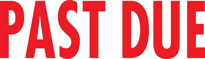 Fastnotes Past Due Self-Inking Rubber Stamp by COLOP - Great for Office Documents, Notary, Warehouse, Accounting Paperwork, Business, and Legal Documentation - Red Ink (Past Due- Red)