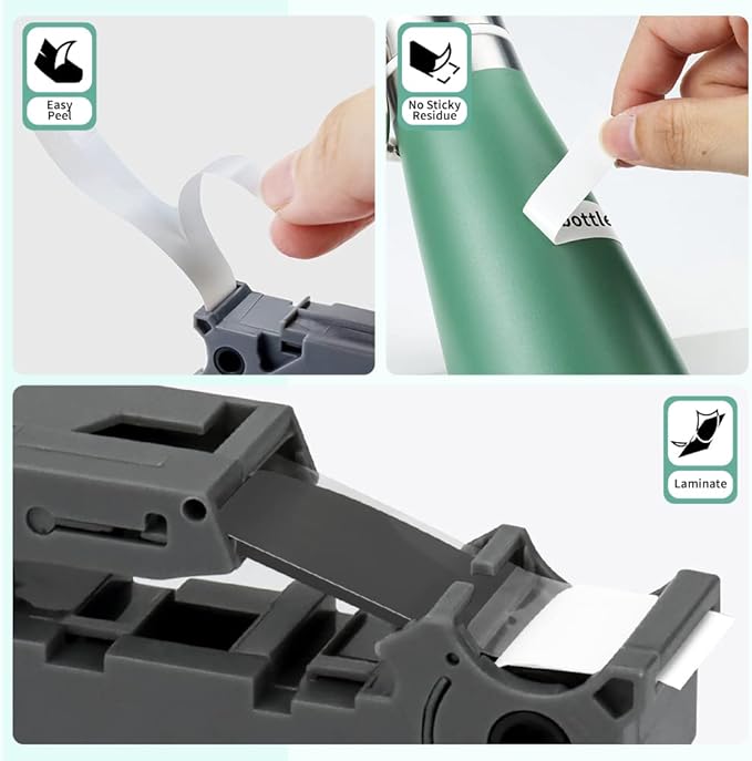 6-Pack Tz 12mm 0.47" Label Tape Compatible for Brother Tze135 Tze335 Tze435 Tze535 Tze735 P Touch Tze Label Tape 12mm 1/2" Laminated Multi-Color for PTD210 PTH110 PTD220 PTD400 PTD600 PT2040