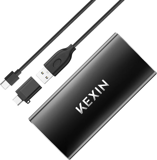 KEXIN External SSD 1TB External Hard Drive USB C Portable SSD, Up to 500MB/s, USB 3.1 External Solid State Drive 1T for PC Mac Android Game Console, Laptop, Xbox, PS4 and More