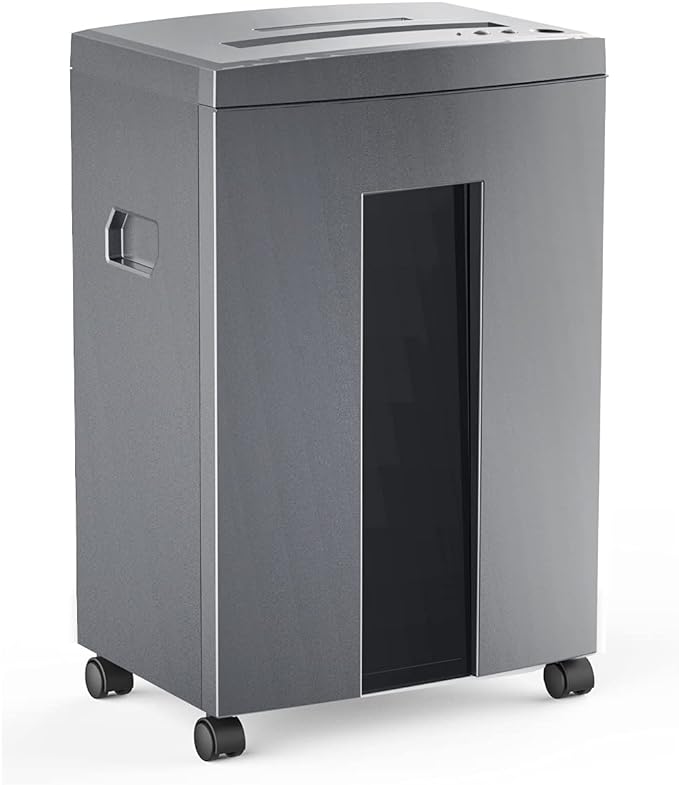 WOLVERINE 18-Sheet Shredders for Home Office Heavy Duty P-4 Security Level Crosscut Paper Shredder Paper/CD/Card Ultra Quiet Paper Shredder for Home with 6 Gallons Pullout Waste Bin SD9113(Grey ETL)