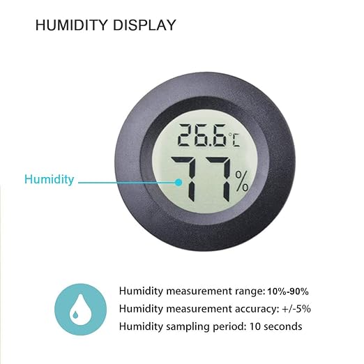2pcs Mini Hygrometer Thermometer Indoor Outdoor Round Humidity Meter - Image 4