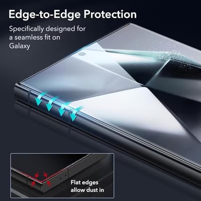 XDesign [3+2 Pack Galaxy S26 Ultra Screen Protector, 9H Tempered Glass Scratch - Image 5