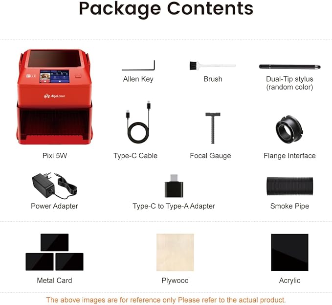 AlgoLaser 5W Laser Engraver Machine: Portable & Smart with 3.5" Touch Screen, Hand Drawing/Wireless/SD Card/Offline Engraving, AlgoOS 2.0 Self Developed System for Wood, Acrylic, Leather