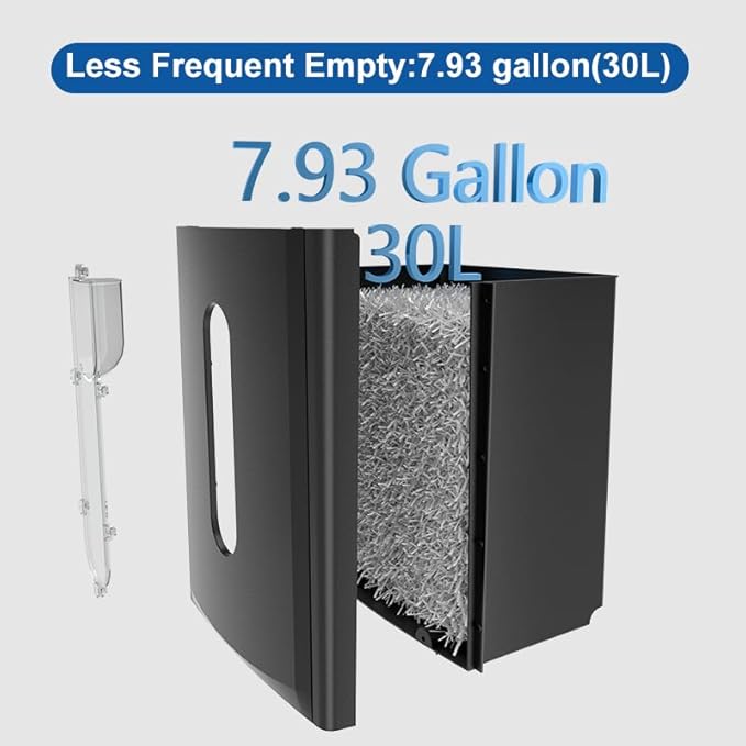 Woolsche Paper Shredder, 18-Sheet Cross Cut with 7.93Gallon Pull Out Bin, P-4 Security Level, Shred Paper and Credit Card and CD, Durable&Fast with Auto Jam Proof System Shredder for Office