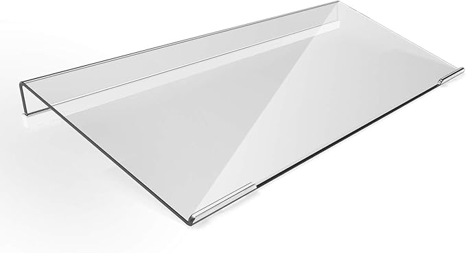 Acrylic Tilted Computer Keyboard Stand for Compact Keyboard, 78 Keys Keyboard, with White Silicone Strip, 11.8 Inch Width