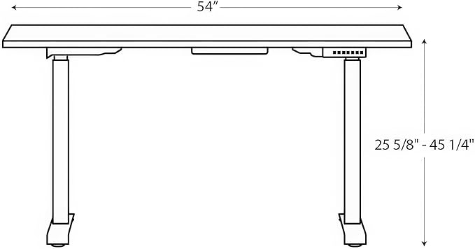HON Coze Electric Standing Desk Adjustable Height, Coordinate Height Adjustable Desk, 54", Natural Recon Top, Black Base