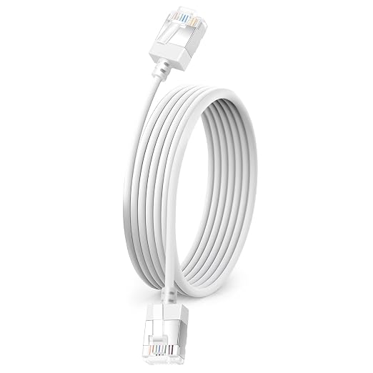 Ultra Slim Cat 6 Ethernet Cable 1.6 Feet, Flexible Rj45 Cat 6a LAN Cord by DUTEVOLNS