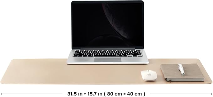 Cork Apricot Desk Mat - Dual-Sided Desk Pad for Office and Home - Desk Organization and Accessories - Ideal for Large Mouse Pad and Desk Mats on Top of Desks(31.5"x 15.7")