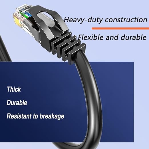 CAT6 Ethernet Cable 50FT 23AWG High Speed 500MHz 10Gbps, Faster Than Cat 5e/Cat - Image 6