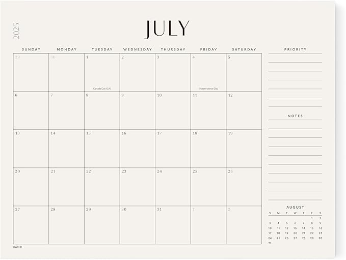 Jotsome Desk Calendar 2025-2026, Academic Desk Pad Calendar From July 2025 to December 2026 22x17 inch, Desk Blotter Calendar for Home and Office, Easy Planning (Jul 2025 - Dec 2026, Extra Large)