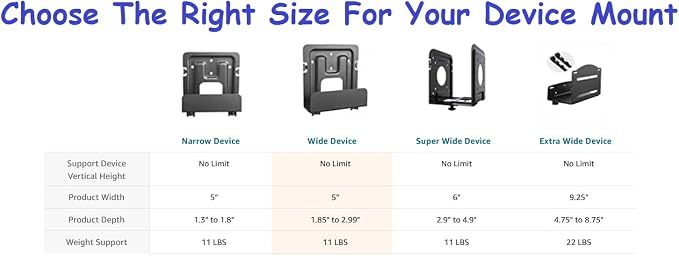 Mount Plus MP-06-02 2 Pack Cable Box Mount and Modem Mount - Image 3