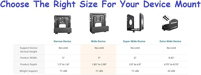 Mount Plus MP-APM-06-01 2 Pack Streaming Media Player Wall Mounting Bracket - Image 5