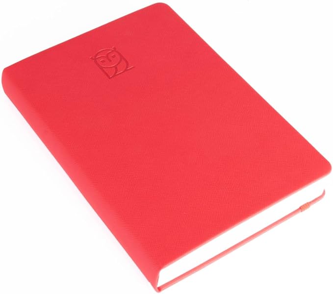 Undated Daily Planner – 6-Month A5 Productivity Organizer with Full Page Per Day, Hourly Schedule, Goal Setting, Habit Tracker, Weekly & Monthly Pages – Hardcover Time Management Notebook (Red)