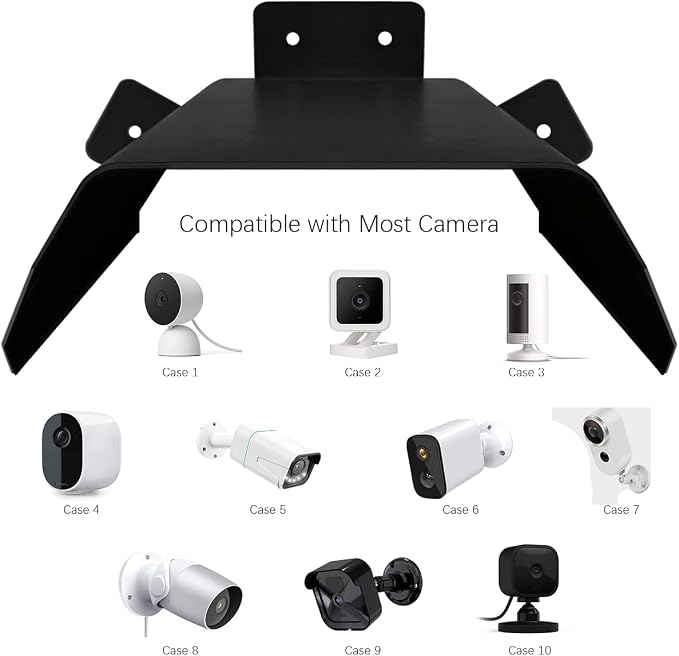 OOSSXX Universal Outdoor Security Camera Sun Rain Cover Shield - Image 2