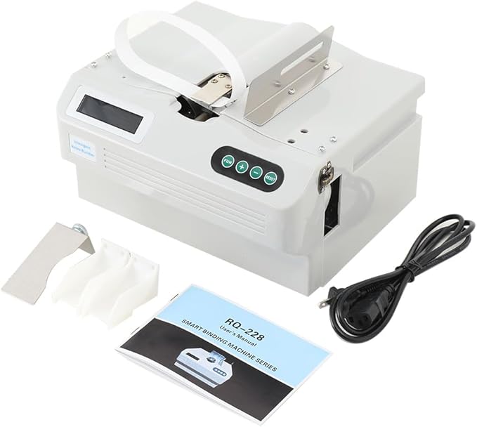 Intelligent Banknote Bundling Machine Currency Strapping Tool Currency Bundle Strapping for Bank Automatic Small Cross Binding Machine Paper Tape Money Strapping Bundling Money Packer 110V