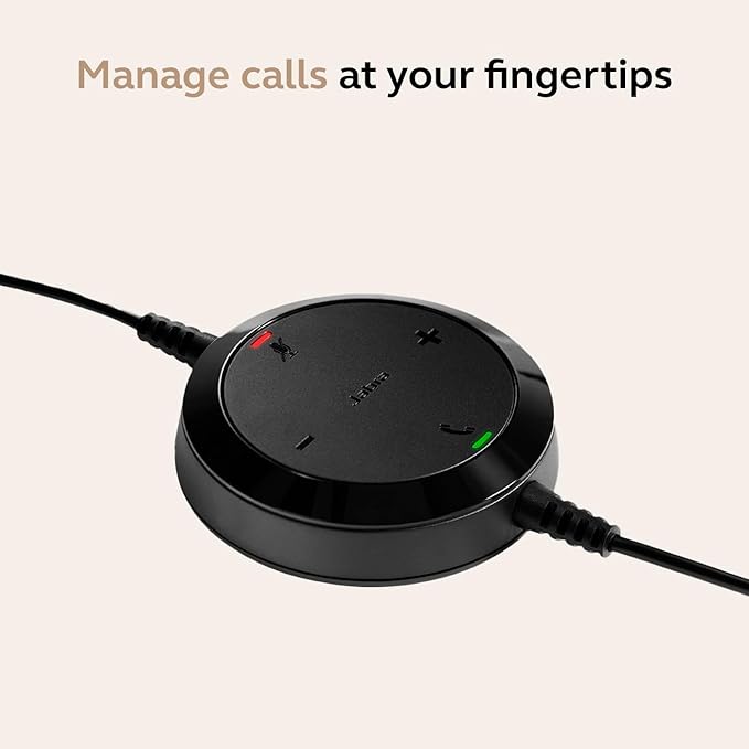 Jabra Evolve 30 II Wired Dual-Ear Headset with Mic for Work - 3.5mm Jack or USB-A/USB-C Connectivity, Computer Headset with Noise-Cancelling Microphone, Works with Online Meeting Platforms - Black