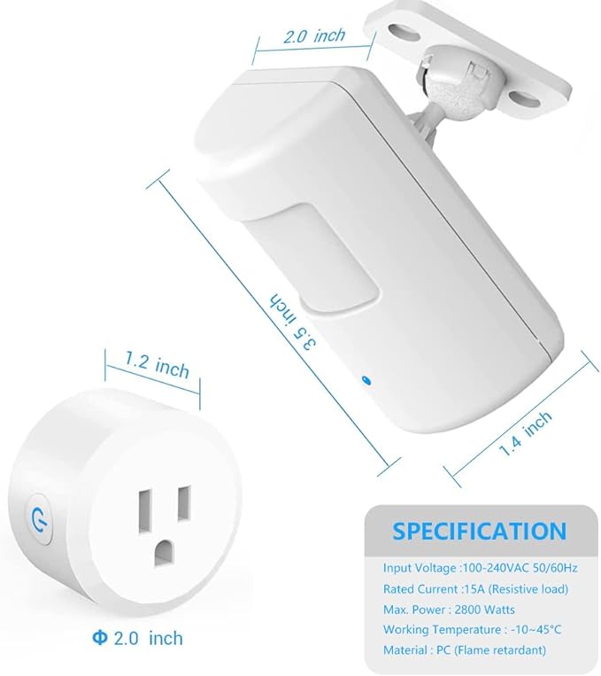 Upgraded Plug-in Motion Activated Light Control, Souphran Wireless Motion - Image 6