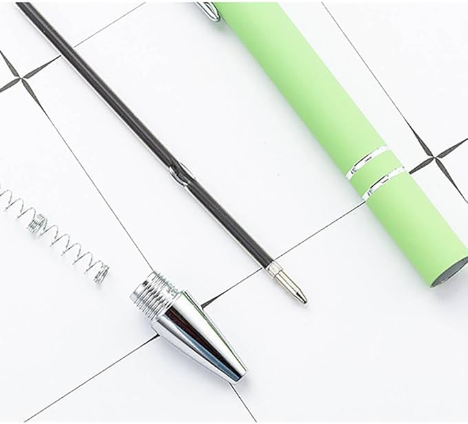 10-Pack Ballpoint Pens with Stylus Tip, Black Ink, 1.0mm Medium Point, Matte Metal Barrel, Assorted Colors – Soft Touch Grip for Office, School