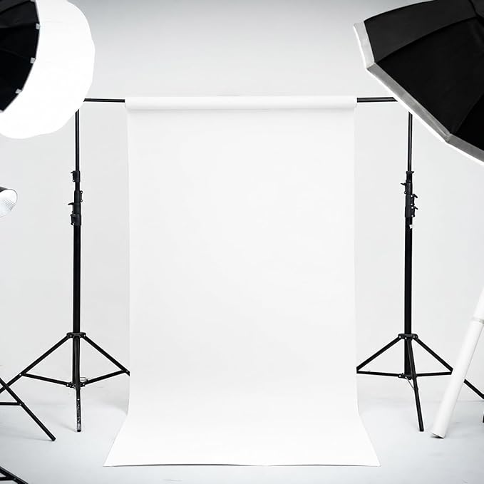 Kate Seamless Paper Backdrop for Photography Solid White Photo Backdrop Paper - Image 2
