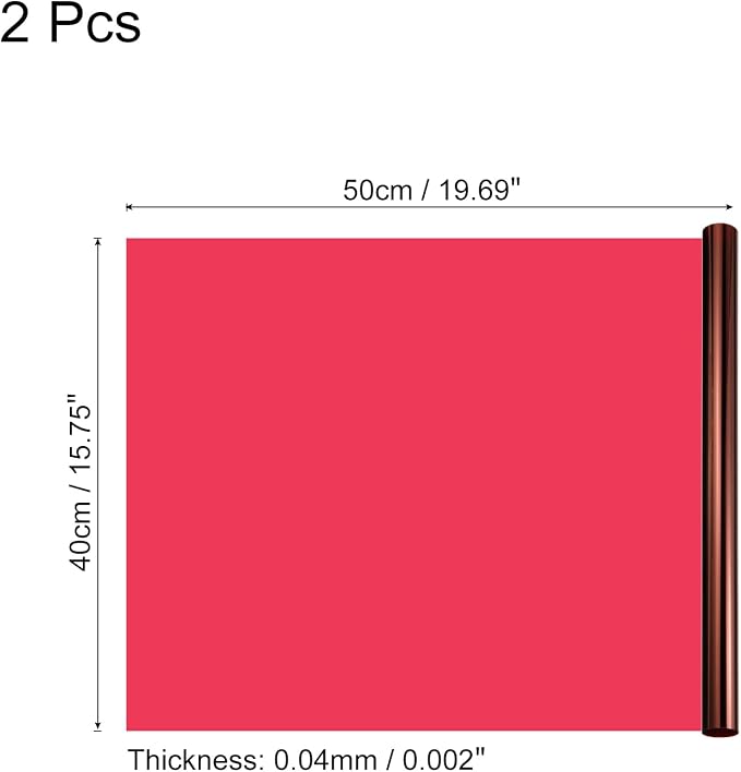MECCANIXITY Lighting Gel Filter 15.7x19.7 Inch Dark Red Color Correction Sheet - Image 2