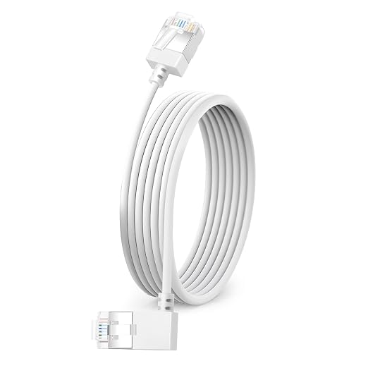 Slim Cat 6 Ethernet Cable 90° Left Angled 6.6 Feet, Ultra Thin & Flexible Rj45 by DUTEVOLNS