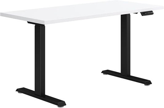 HON Coze Electric Standing Desk Adjustable Height, Coordinate Height Adjustable Desk, 54", White Top, Black Base