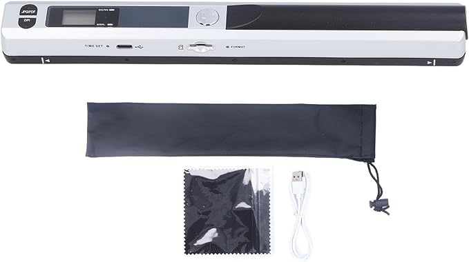 Portable Scanner, Mobile Document Scanner A4 Scanning for Photo (Silver)
