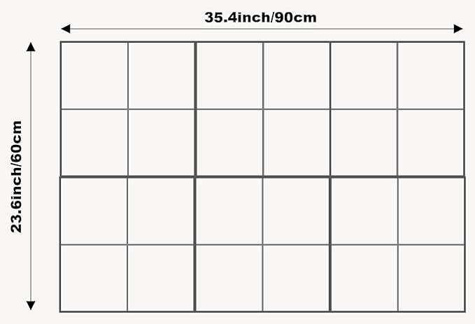 Cork Board 24 x36 Alternative - 6 Pack Felt Wall Tiles with Safe Removable Adhesive Tabs, Cork Boards for Home Walls Office Pin Board Tack Board Cork Board - Gray Marble