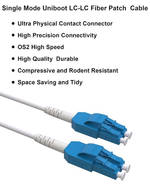 OS2 Uniboot Fiber LC to LC Armored Patch Cable, 1G/10GB LC-LC SMF Fiber Patch - Image 6