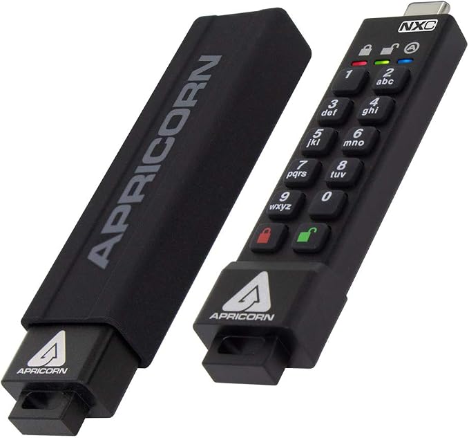 Apricorn 64GB Aegis Secure Key 3 NXC 256-Bit Hardware-Encrypted USB 3.2 Type C - Image 2