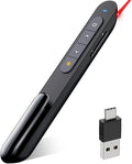 DinoFire USB Type C Wireless Presenter Remote Presentation Clicker, Volume by DinoFire
