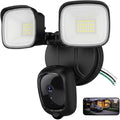 2K Hardwired Flood Light Camera, 3500LM Dual-Head Outdoor Security Camera by Meloght