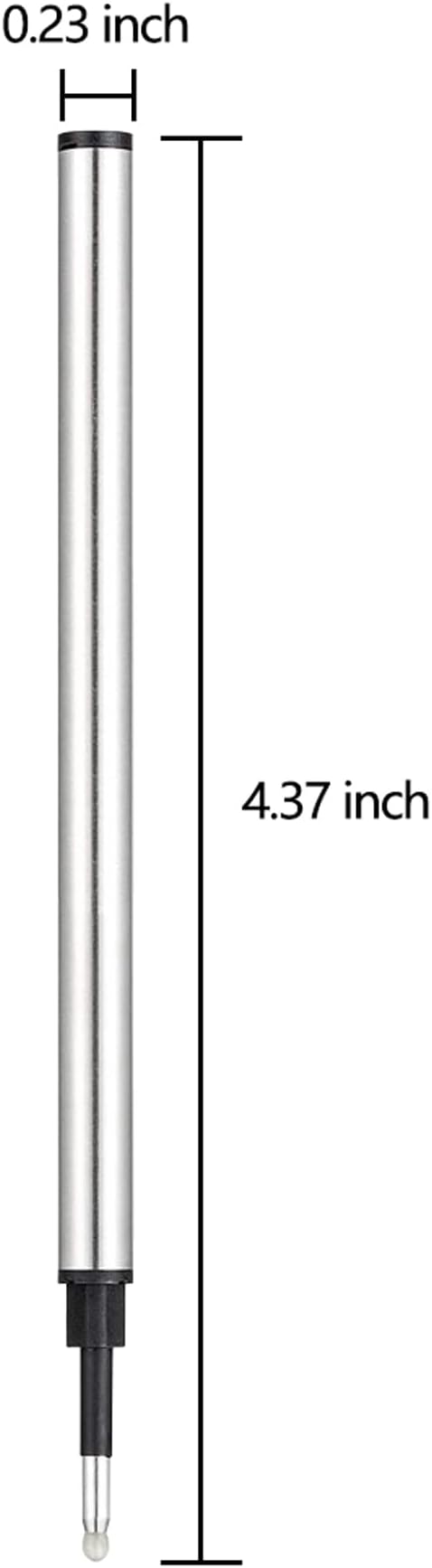 HeTaoCat Gel Rollerball Pen Refills, Roller Ball Fine Point 0.5mm, Black Ink Refill Pack of 5 - Replaceable Ballpoint Pen Refills Medium Point (Navy Blue)