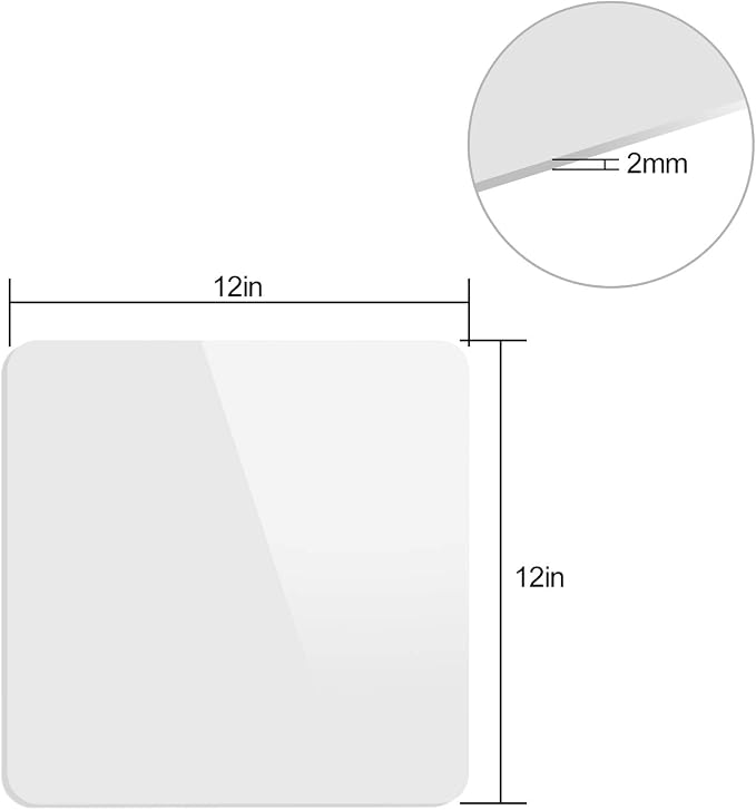 KINJOEK 4 Pack 12 x 12 Inch Acrylic White Black Product Photography Backdrops - Image 2