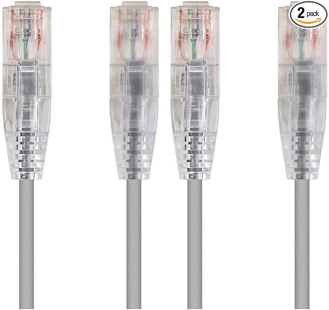 Monoprice Cat6 2ft Gray Component Level Patch Cable UTP 28AWG 550MHz Pure Bare by Monoprice