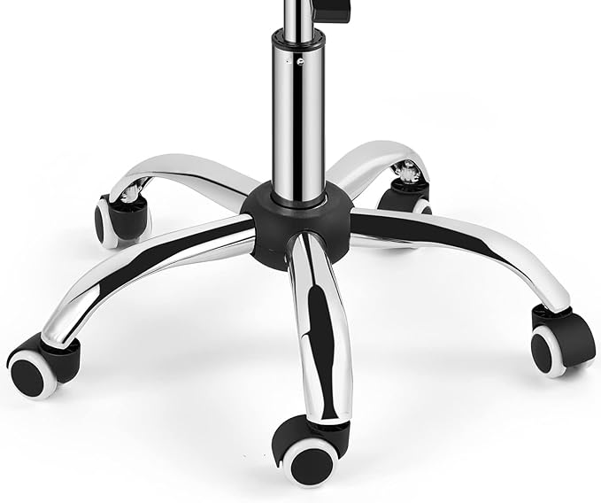 COSVALVE Armless Desk Chair, Mid Back 360 Degree Swivel Office Chair, Height Adjustable Executive Conference Task Chair with Rolling Wheels and Diamond Pattern, for Home Computer Barber, Black