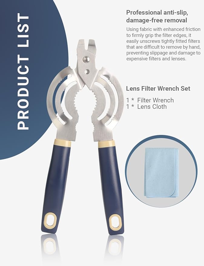Stainless Steel Camera Lens Filter Wrench, Durable Filter Removal Tool - Image 5