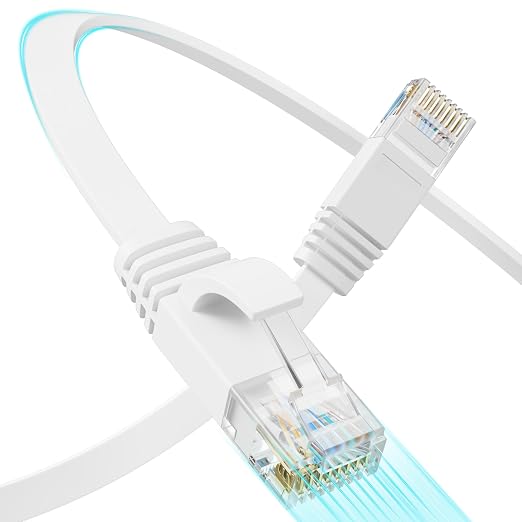 Cat 6 Flat Ethernet Cable 25 FT, UTP 10Gbps High-Speed Cat6 Ethernet Cable by Unknown